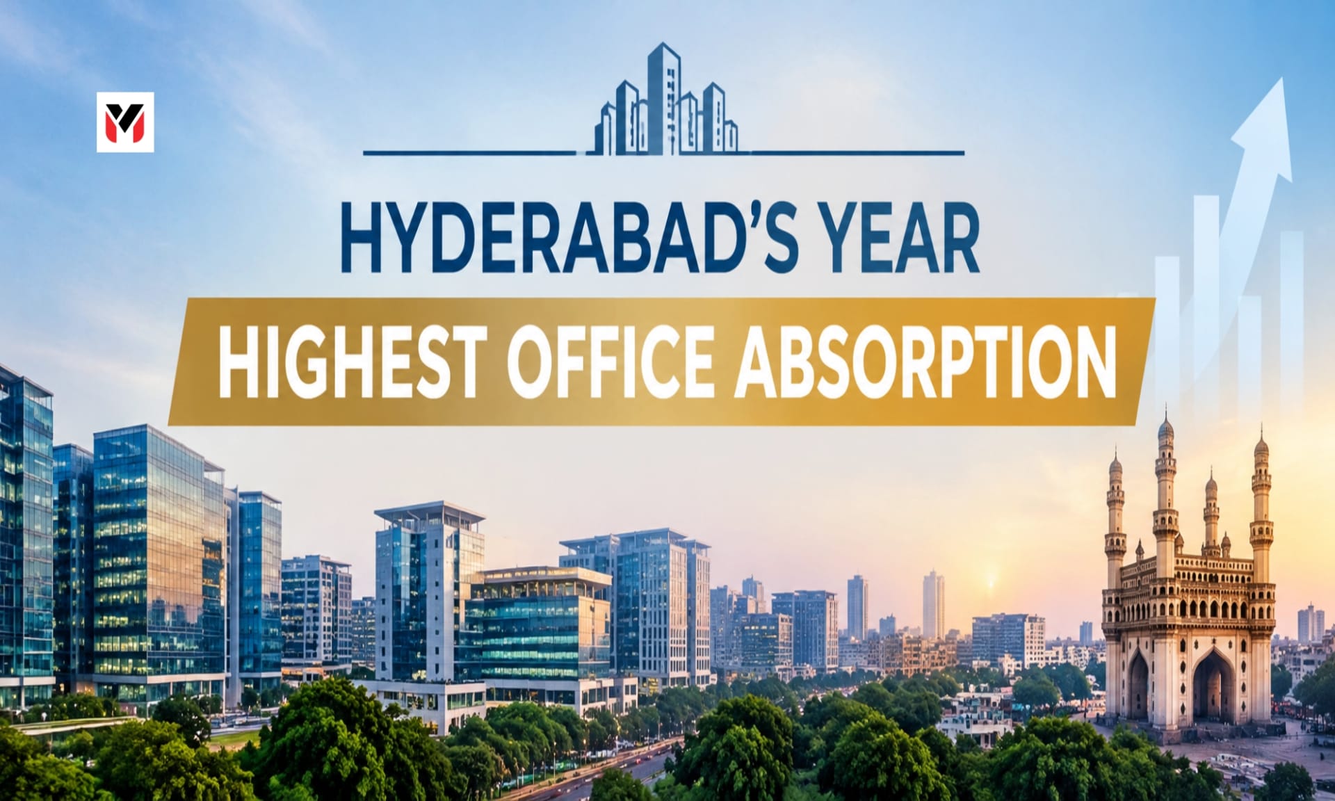 Hyderabad commercial real estate and residential supply case study illustration
